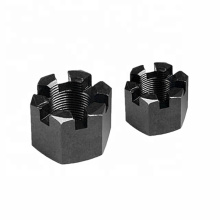 Metric hex slotted nuts